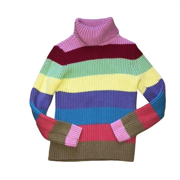 Colorful Kids Turtleneck Sweater Size S 5/6 By The Childrens Place - Picture 1 of 5